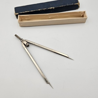 Vintage Metal Compass Made In Germany Approximately 5'' Long / Box