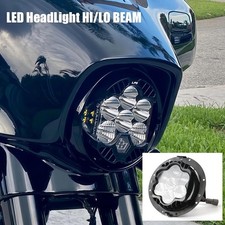 Shark Demon Led Headlight Kit For Touring Tri Glide Electra Glide Road King