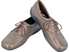 WALKING CRADLES Shoes SZ 8.5WW Brown Bronze Lace Up Oxfords Comfort