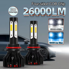 2x Car LED Headlight Bulbs H4 H7 H11 9005 9006 26000LM 6000K White