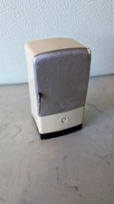 Dollhouse Refrigerator Cream Plastic  Silver Metal Retro Style