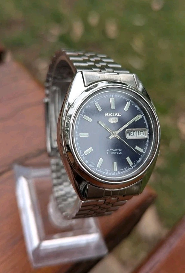 Reloj Automático Para Hombre Seiko 5 Años 90 Raro Todo Original 21 Joyas Recién Reparado Foto 3 de 4