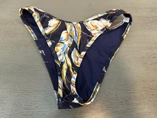 bitsy cut NEW  blue leaves L SPACE swimsuit bikini bottom size small