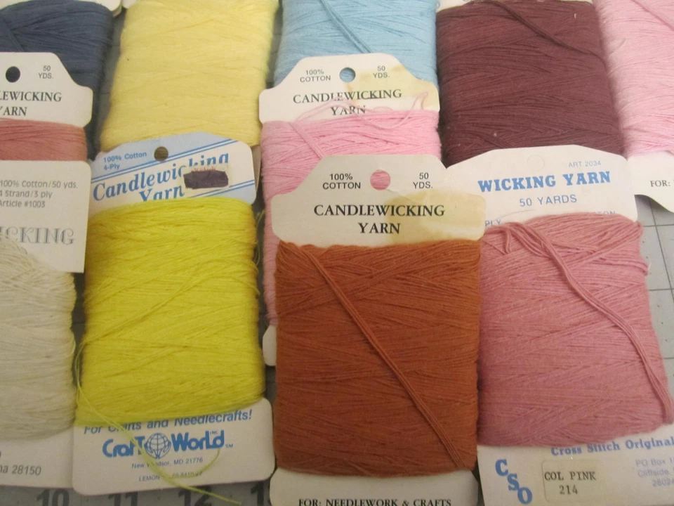 Vintage Candlewicking Embroidery Thread Lot of 20 + Mixed Lot Various Colors - Image 4 of 4