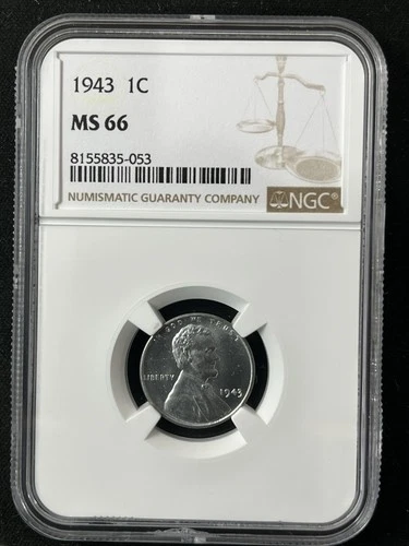 1943 1C  Lincoln Wheat One Cent NGC MS66   8155835-053