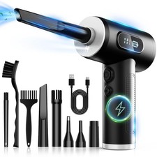 Cordless Electric Air Duster Rechargeable Compressed Air Blower Tool Black