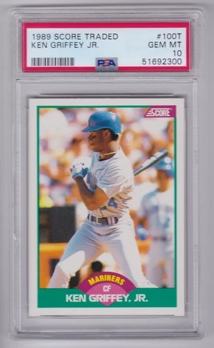 1989 Score Traded Ken Griffey, Jr. #100T Rookie PSA 10 GEM MT Mariners Reds