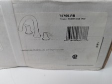 Delta Trinsic T2759-RB Deck Mount Roman Tub Faucet Trim Kit in Venetian Bronze