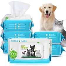 600pcs Pet Wipes for Dog Puppy Cat Bath Clean Grooming Deodorizing Moisturizing