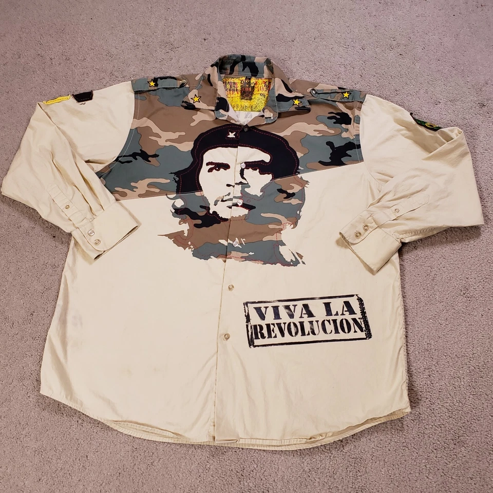 Camisa De Colección Y2K Streetwear Che Guevara Hombres 2XL Guerrilla Revolucionaria Cubana Foto 2 de 4