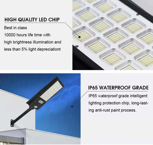 Solar Light Large Outdoor Solar Street Light Garden Infrared Sensor Motion Sens - Picture 4 of 9