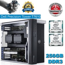 Dell Precision T7610 2x Intel E5-2697v2 2.70GHz 12Core 256GB DDR3 16TB HDD M4000