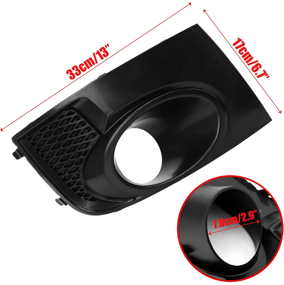 For 2011 2012 2013 14 Subaru Impreza WRX STi Front Bumper Fog Light Grille Cover - Image 4 of 4