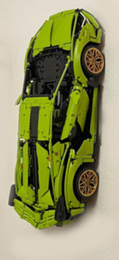 3D Printed Custom Wall Mount for Lego Technic Supercar-Series
