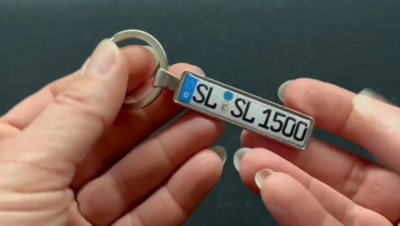 Schlsselanhnger Silber Kennzeichen Nummernschild Autokennzeichen Anhnger  | eBay.de