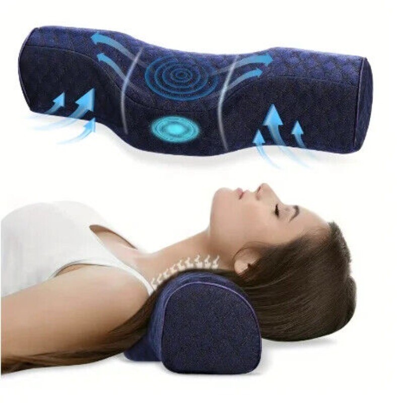 Orthopedic Neck Pillow with Cervical Support - Soft Memory Foam & Breathable Washable Cover