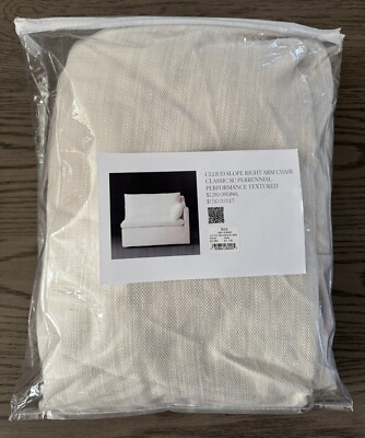 Restoration Hardware Cloud Slope Modular Classic Right Arm Chair Slipcover Nat