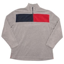 Tommy Hilfiger Jeans Vintage Fleece Sweatshirt Mens Large 1/4 Zip Pullover