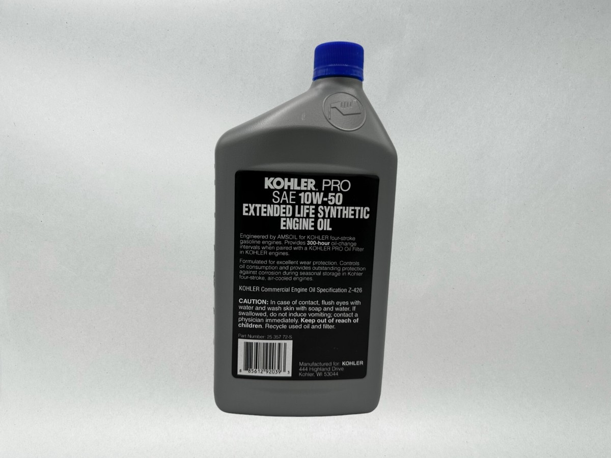 Kohler Genuine OEM Pro SAE 10W-50 Extended Life Synthetic Oil 25