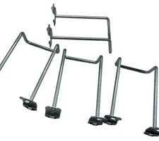 PACK OF 4 TRITON 56528 Double Closed End Loop Pegboard Hook Zinc Plated Steel ✅