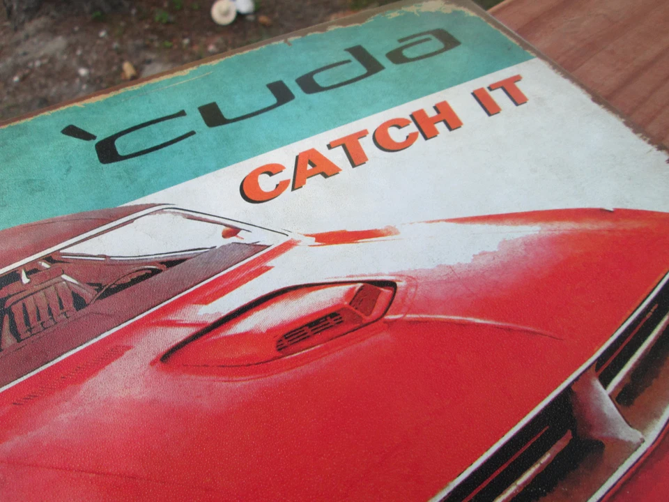 Cuda Display Catch it Before it gets away Hemi PLYMOUTH DODGE MOPAR BARRACUDA RT - Image 3 of 4