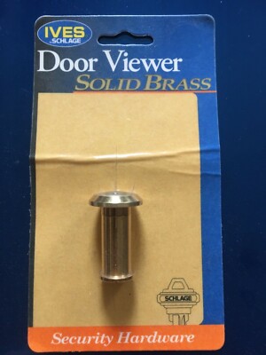 VINTAGE IVES SCHLAGE SOLID BRASS DOOR VIEWER 