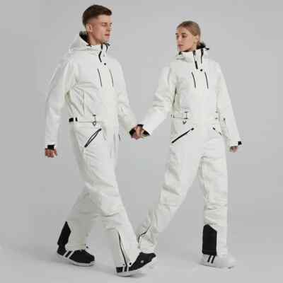 Sport Female Snowsuit Hooded Men Snowboarding One Piece Suit Waterproof Women
