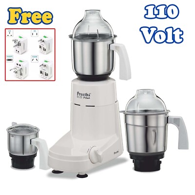 Preethi Eco Plus MG-138 110V Mixer Grinder 3 Jars Only use in USA & Canada 550 W