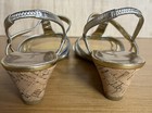 Aigner Sandals Silver & Gold 8.5M Metallic Excellent Condition Original Box — photo 6
