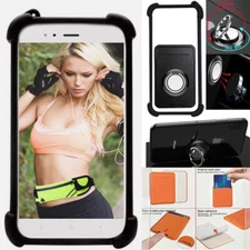 For Foxx Foxxd A67L protective Stretchable silicone frame+card bag+ring holder