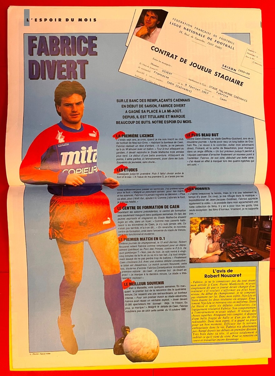 Football Mondial N°105 De 1988 – Platini Coupe D’Europe + Poster Nice & Bravo