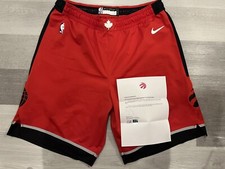 Game Worn Nike Jonas Valanciunas Toronto Raptors Basketball Shorts Sz 46 w LOA