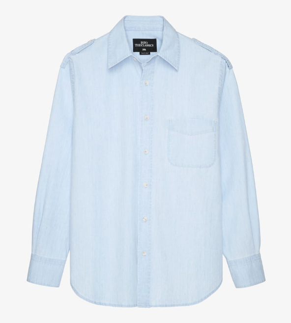 ブラウス シャツ 「ZOZOTOWN限定」LHP×彩雪/Over size DENIM short sleeve shirt(UNISEX)/lhpa L.H.P ブラウス シャツ 「ZOZOTOWN限定」LHP×彩雪/Over size