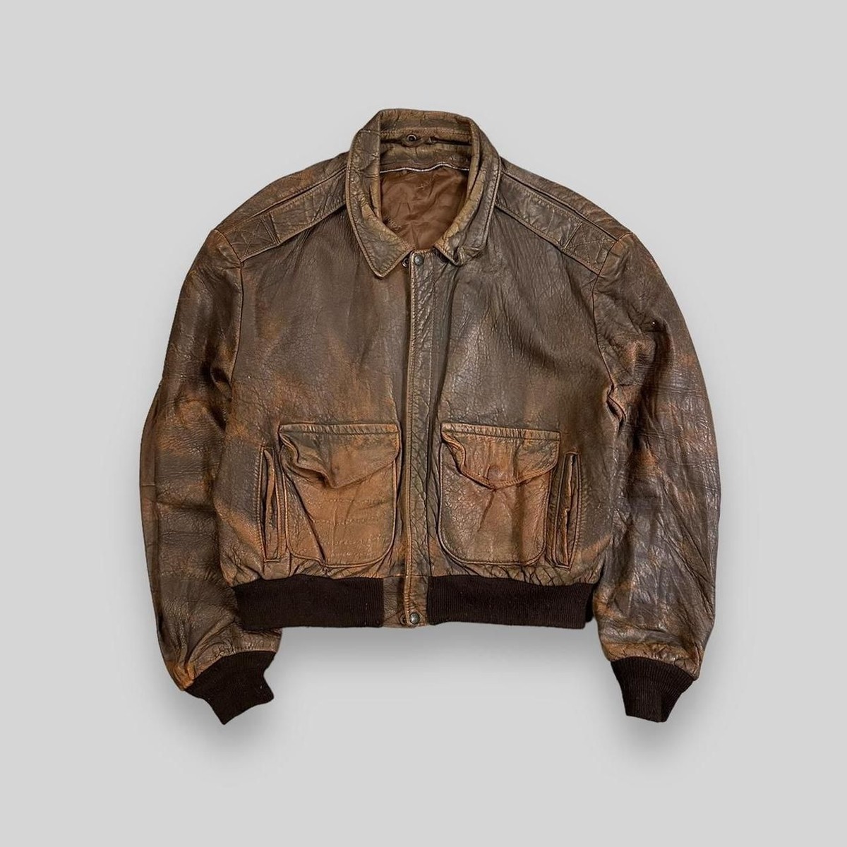Vintage 80s/90s Schott Boxy Leather Bomber Jacket Brown XL | eBay Vintage 80s/90s Schott Boxy Leather Bomber Jacket Brown XL | eBay