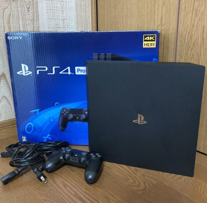 PS4 PlayStation 4 Pro Jet Black 1TB CUH-7000BB01 Game Console 