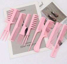 8pcs Professional Hair Comb Set - Wide, Fine, Rat Tail Styling Combs - NEW
