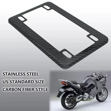 Black Motorcycle License Plate Frame - Metal