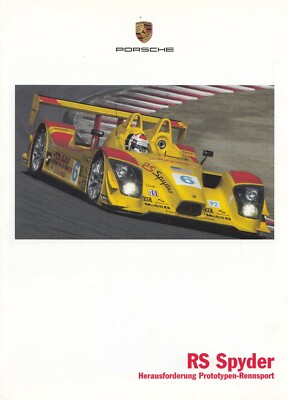 PORSCHE RS SPYDER Motorsport Prototyp Prospekt Brochure 2005 7