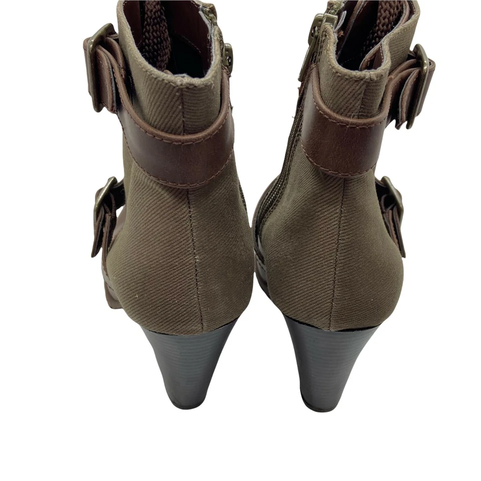 Botas Apostrophe Botines Mujer Talla 7.5 Marrón Oliva Victoriano Safari Steampunk Foto 4 de 4