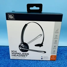 Delton - 10x Trucker Bluetooth Headset with Microphone - Black