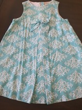 Janie Jack Girls 2 T Aqua blue SUMMER dress fully lined 2010 Easter party