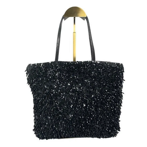 Borsa tote formale Valentino Garavani lucertola paillettes esotiche completamente penzolanti perline