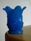 BACCARAT OPALINE CHARLES X ANCIEN PORTE ALUMETTES CURE DENT COULEUR BLEU