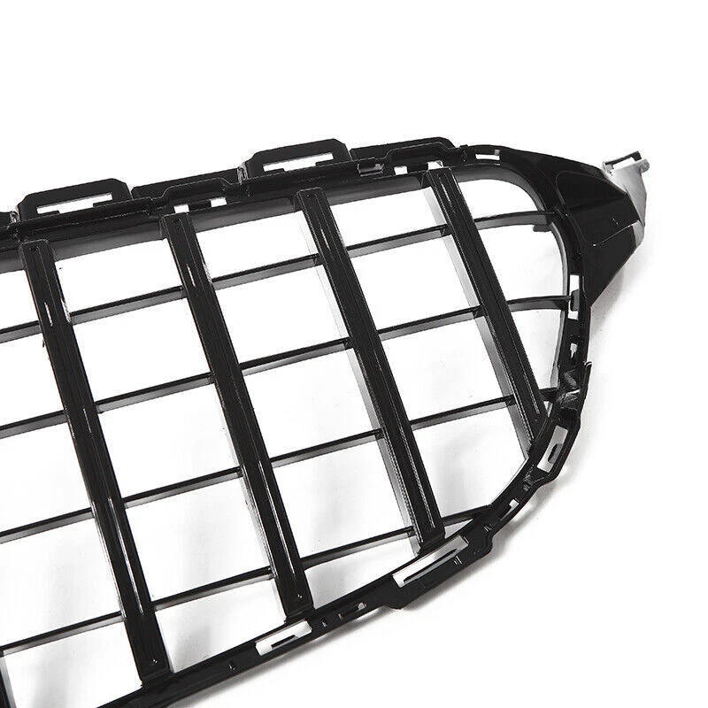 Black Front Grille For Mercedes Benz W205 C-Class C200 C300 C250 2019-2021 Grill Foto 3 de 4