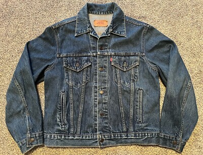 Vintage 80s Levis Trucker Jacket 70506 0216 Denim Made In Canada