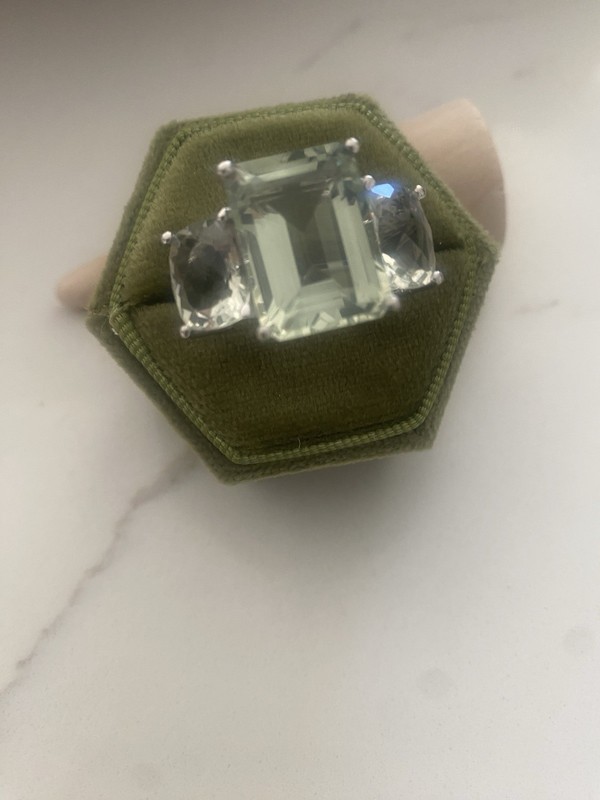 Cocktail Ring - Green Amethyst- Showstopper Over 17 Carats Main Stone