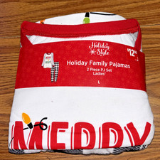 Holiday Style 2 piece PJ Set / Pajamas, Ladies L 12/14, Cotton  Polyester, NWT