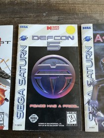 Sega Saturn Instruction Manual Lot of 3 Tempest 2000, Amok, Defcon 5 Regi Card