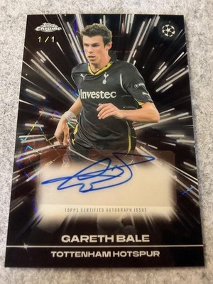 Gareth Bale Black Lazer Auto 1/1 Topps Chrome UEFA Jumbo Exclusive Tottenham