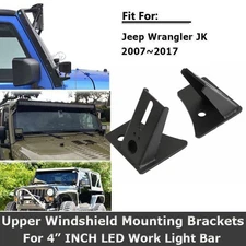 A-pillar Mount Brackets Fit LED Work Light Bar Pod 4" For Jeep Wrangler JK 07-17